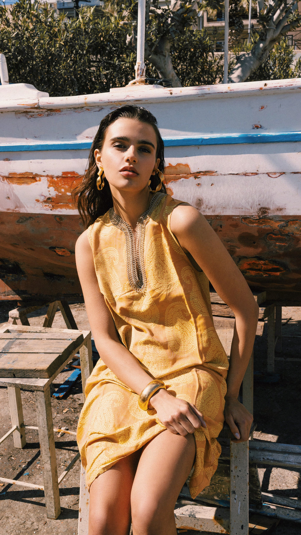 Jacquard Paisley Dress