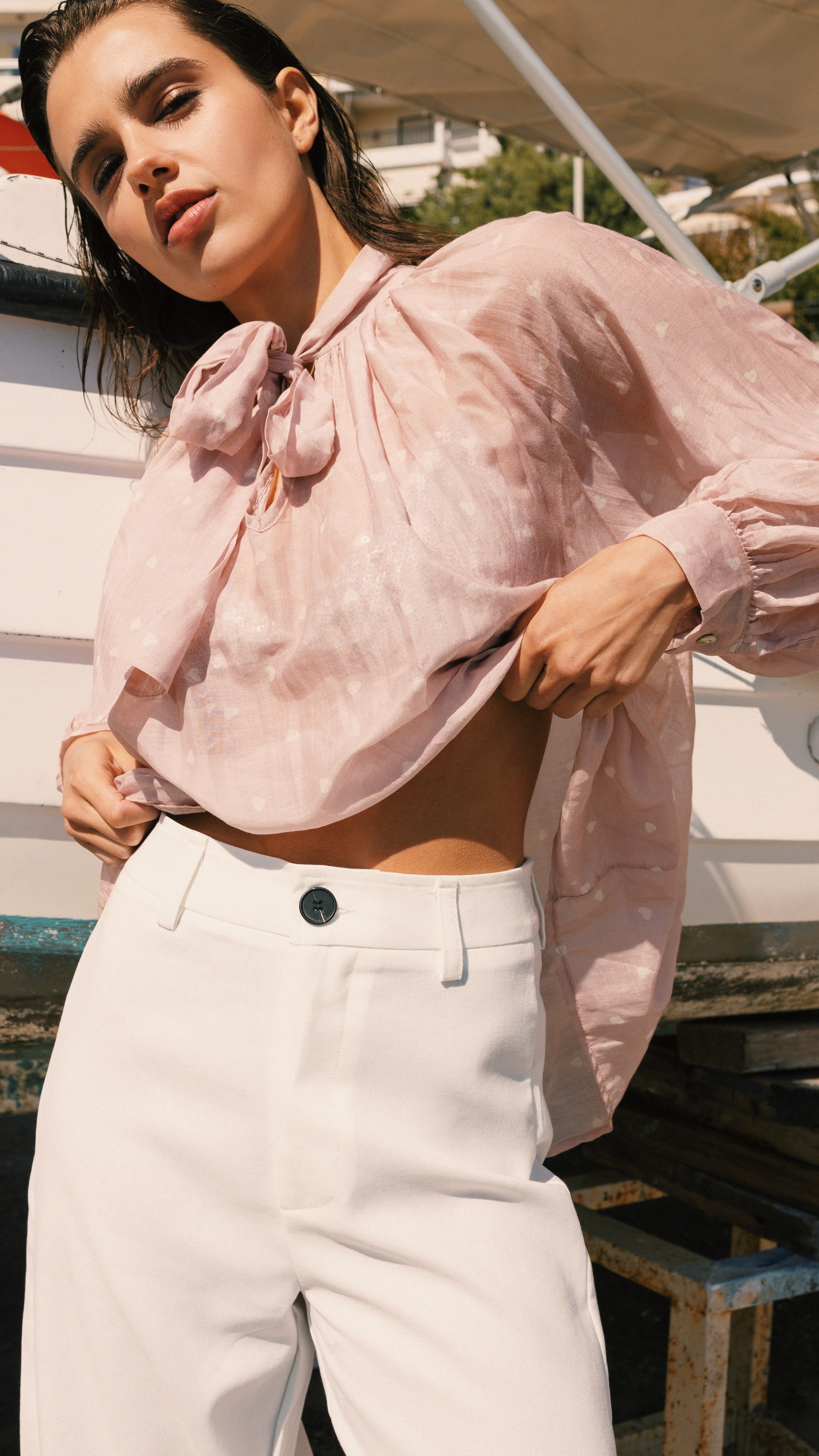 Neomi linen blend pants